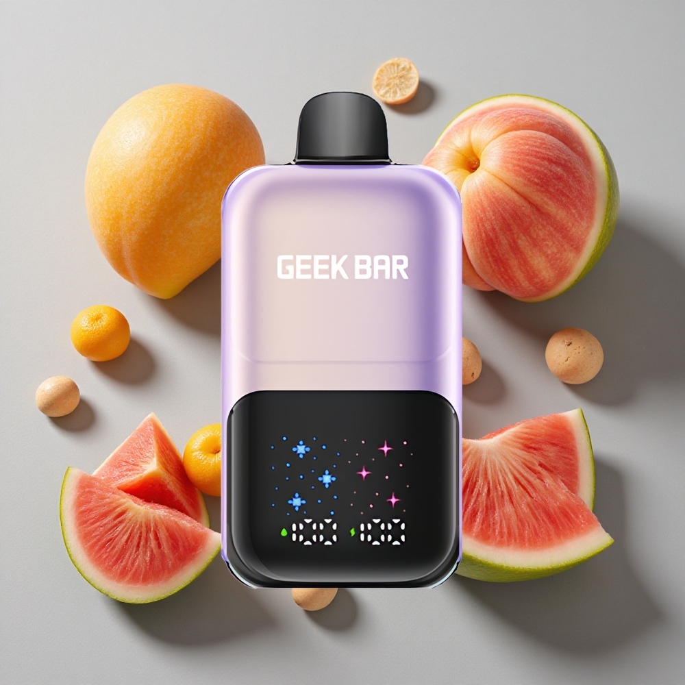 Durazno Mango Sandía Helada GEEK BAR 2GO Two Series 50000 Caladas Pantalla Grande Interactiva Batería Recargable