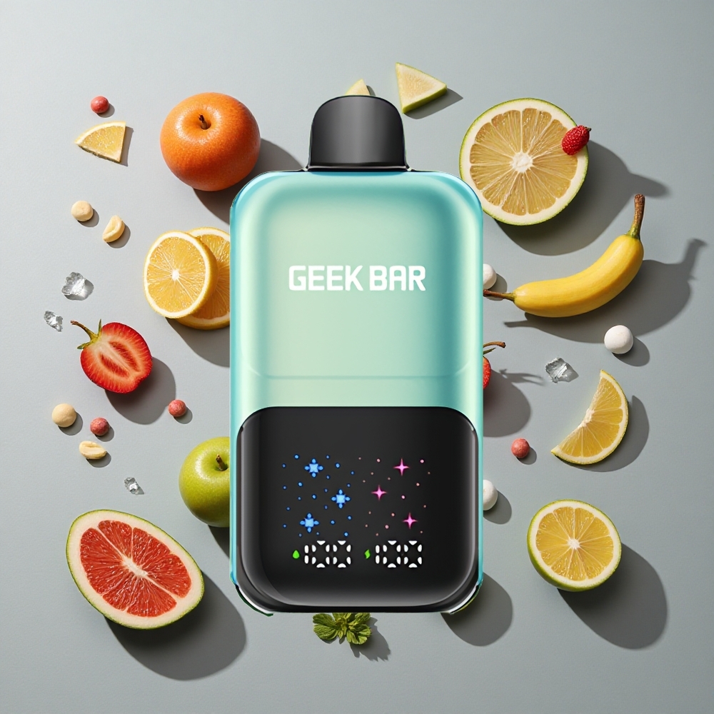 Menta Fría Helada GEEK BAR 2GO Two Series 50000 Caladas Pantalla Grande Interactiva