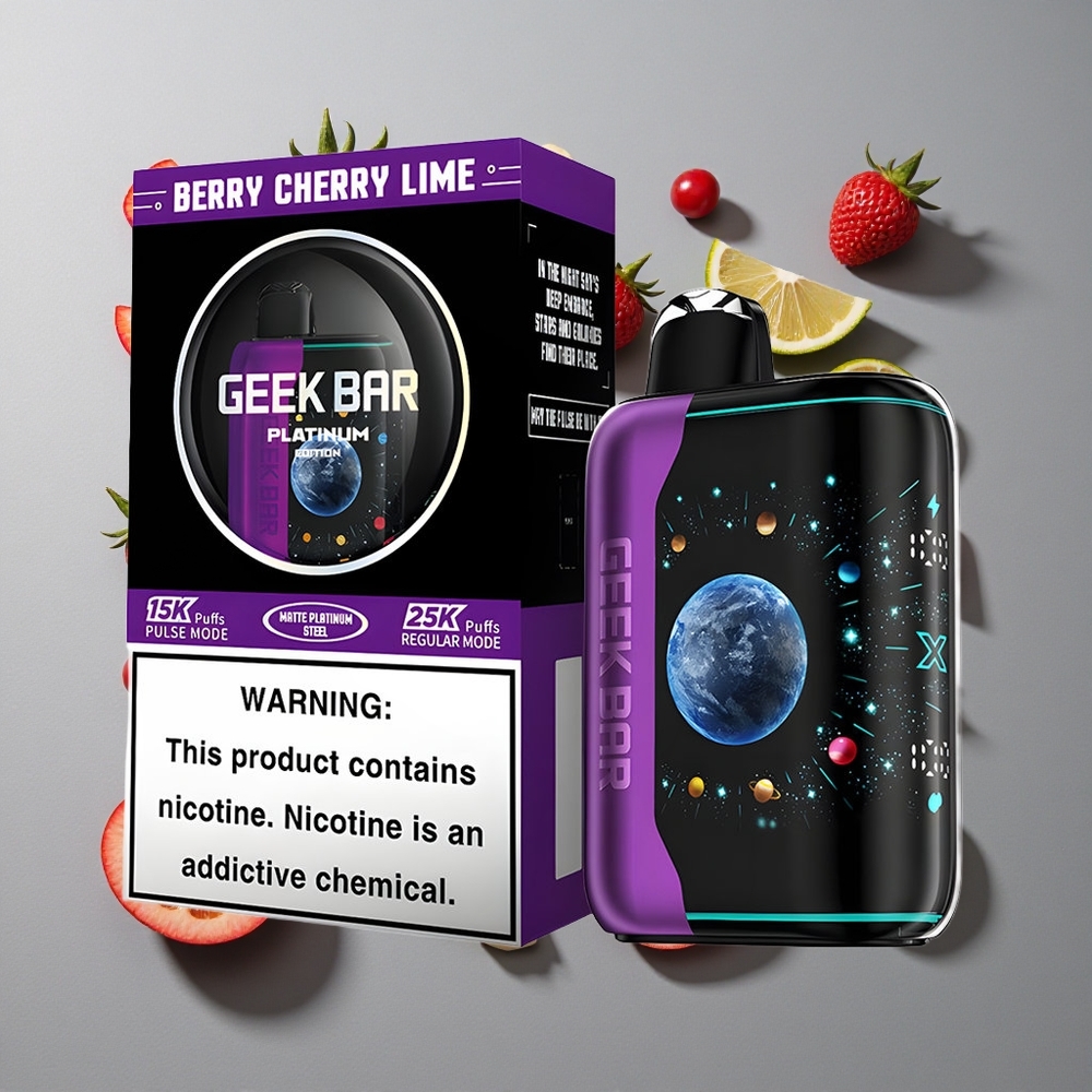 Baya Cereza Lima GEEK BAR Platinum Edition Hasta 25000 Caladas Recarga Rápida USB-Type C