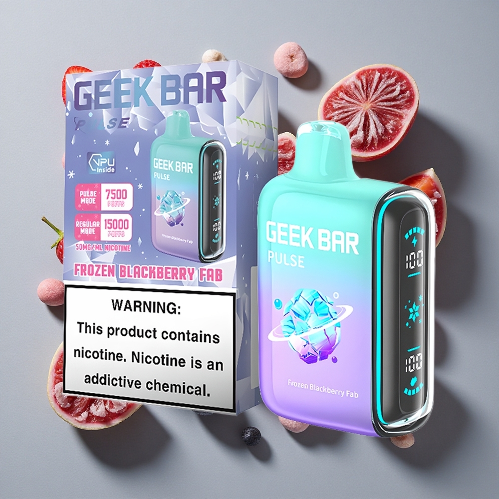 Combinación Congelada GEEK BAR Pulse 15000 Puffs Vape Desechable 16ML Capacidad de E-líquido 5% Nicotina