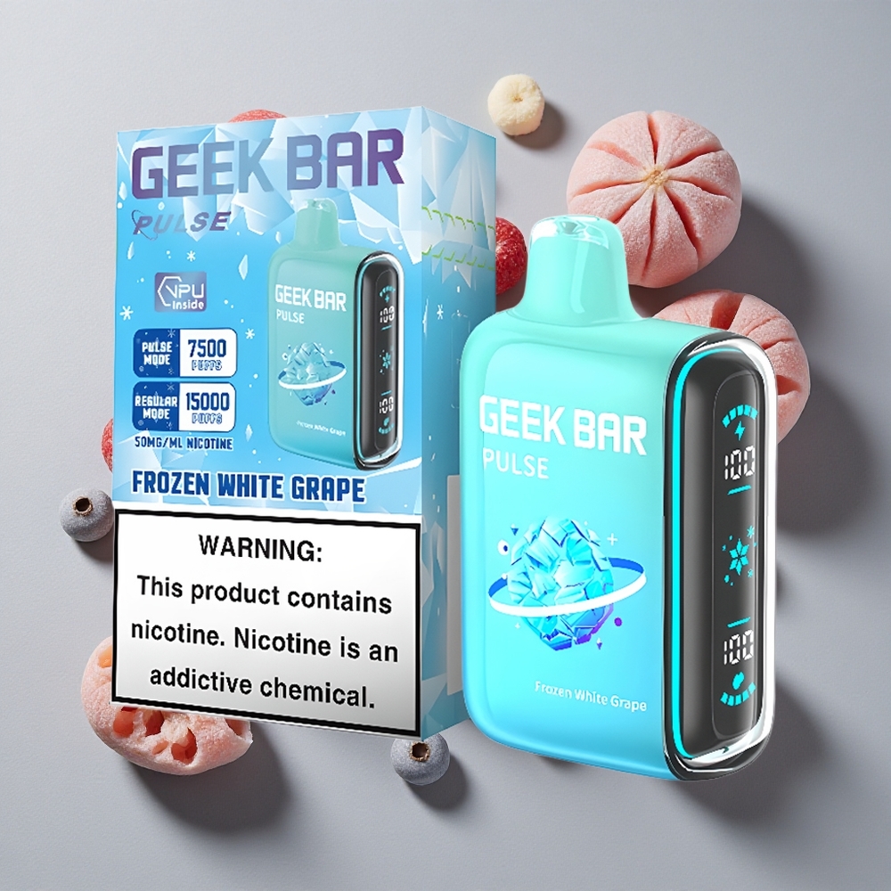 Combinación Congelada GEEK BAR Pulse 15000 Puffs Vape Desechable 16ML Capacidad de E-líquido 5% Nicotina
