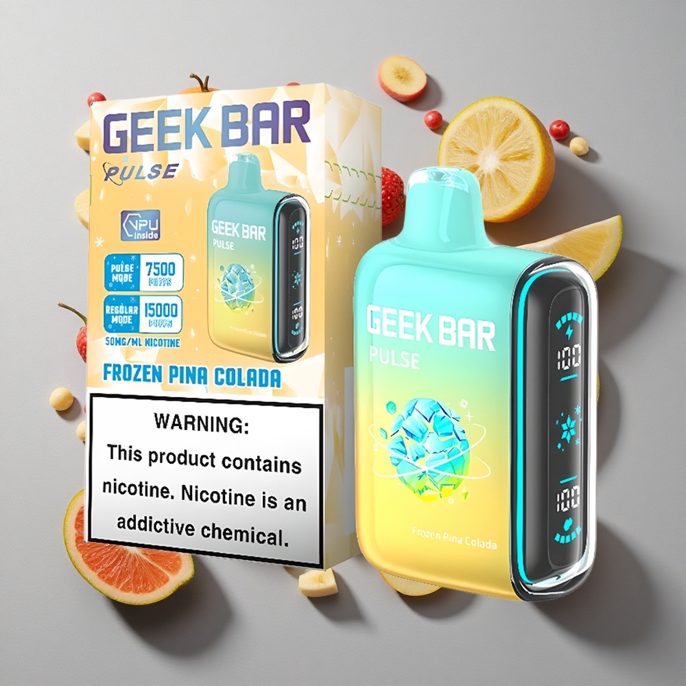 Combinación Congelada GEEK BAR Pulse 15000 Puffs Vape Desechable 16ML Capacidad de E-líquido 5% Nicotina