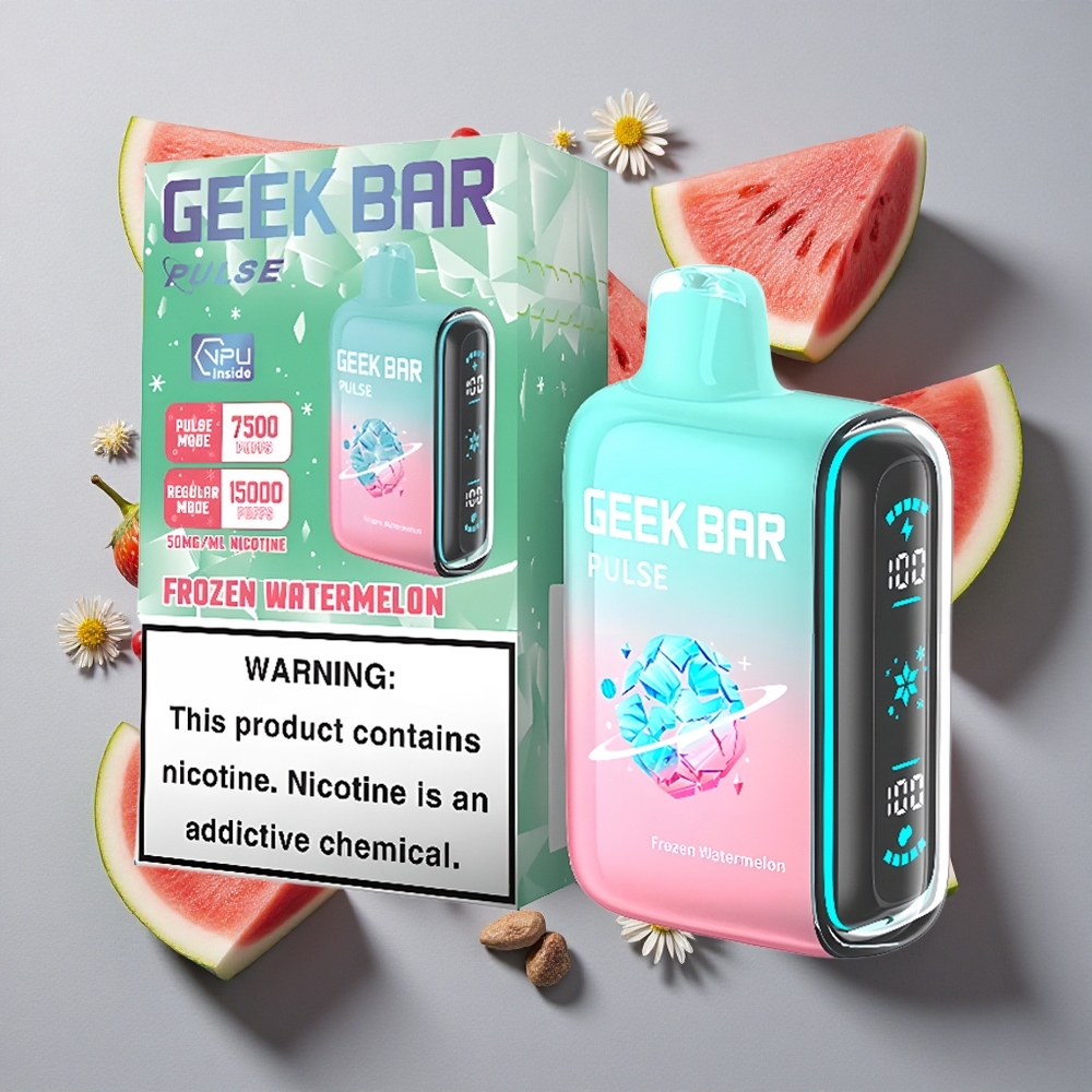Combinación Congelada GEEK BAR Pulse 15000 Puffs Vape Desechable 16ML Capacidad de E-líquido 5% Nicotina