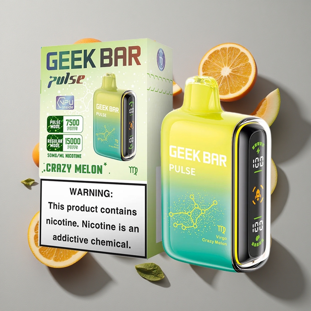 Combinación de Sabores Zodiac GEEK BAR Pulse 15000 Puffs con Capacidad de 16ML y Puerto de Carga USB Tipo-C