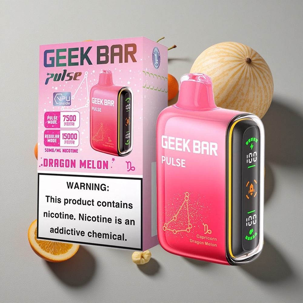 Combinación de Sabores Zodiac GEEK BAR Pulse 15000 Puffs con Capacidad de 16ML y Puerto de Carga USB Tipo-C