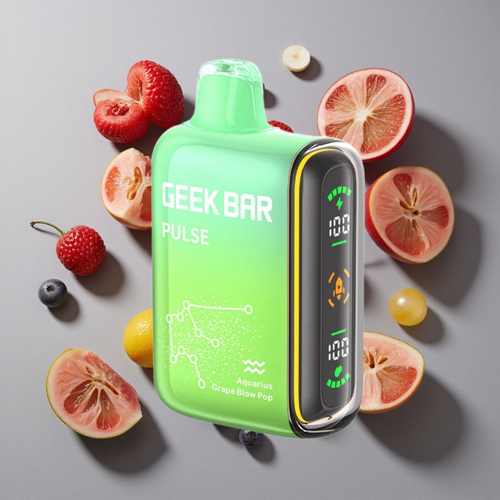 Combinación de Sabores Zodiac GEEK BAR Pulse 15000 Puffs con Capacidad de 16ML y Puerto de Carga USB Tipo-C