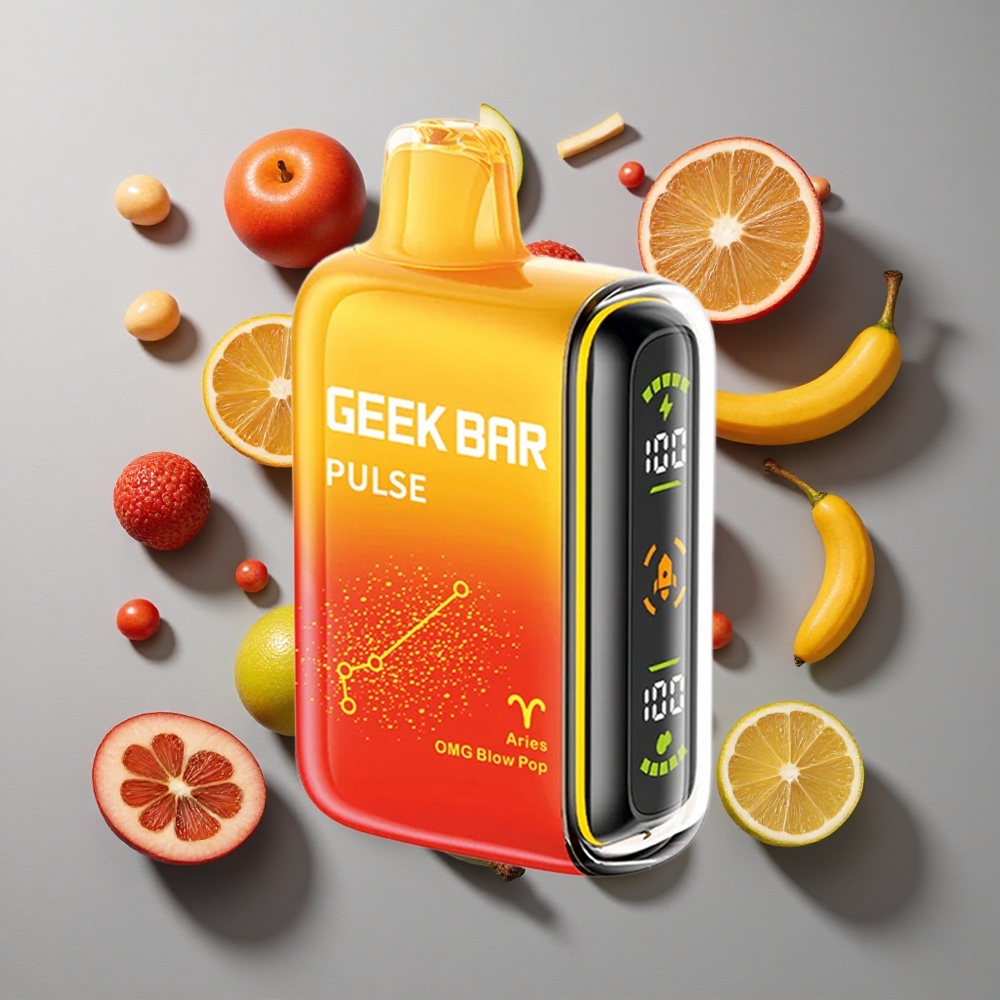 Combinación de Sabores Zodiac GEEK BAR Pulse 15000 Puffs con Capacidad de 16ML y Puerto de Carga USB Tipo-C