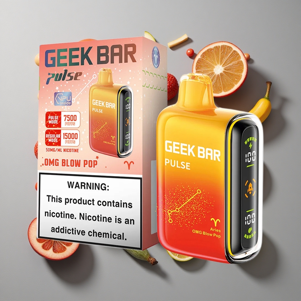 Combinación de Sabores Zodiac GEEK BAR Pulse 15000 Puffs con Capacidad de 16ML y Puerto de Carga USB Tipo-C