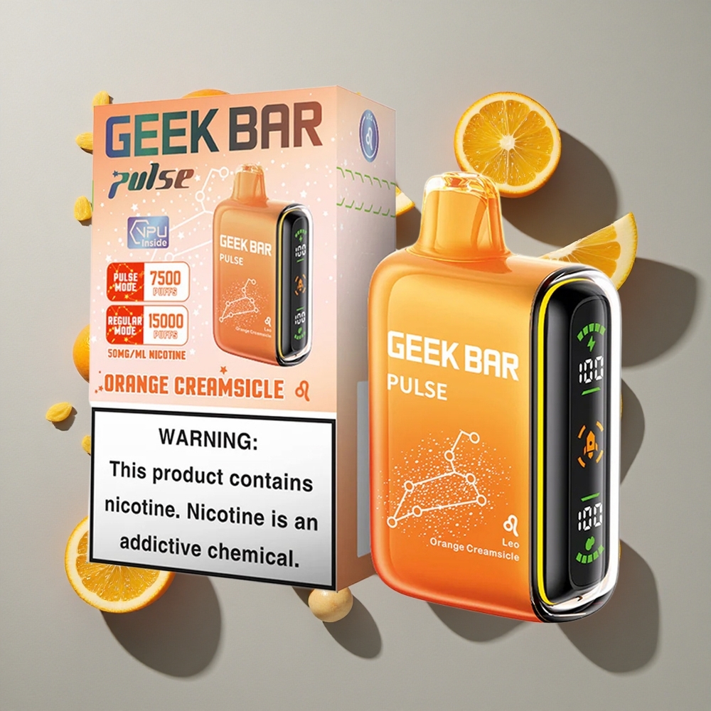 Combinación de Sabores Zodiac GEEK BAR Pulse 15000 Puffs con Capacidad de 16ML y Puerto de Carga USB Tipo-C