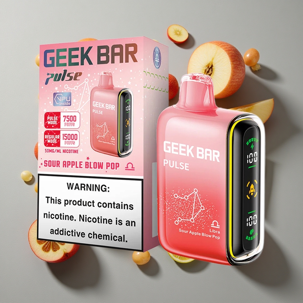 Combinación de Sabores Zodiac GEEK BAR Pulse 15000 Puffs con Capacidad de 16ML y Puerto de Carga USB Tipo-C