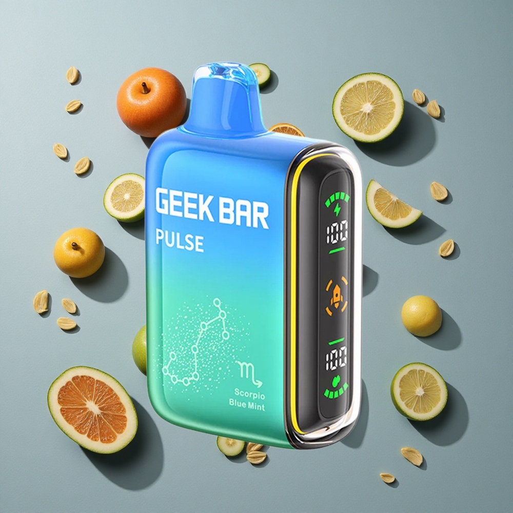 Combinación de Sabores Zodiac GEEK BAR Pulse 15000 Puffs con Capacidad de 16ML y Puerto de Carga USB Tipo-C