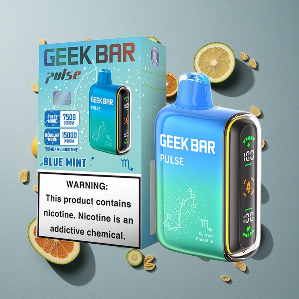 Combinación de Sabores Zodiac GEEK BAR Pulse 15000 Puffs con Capacidad de 16ML y Puerto de Carga USB Tipo-C