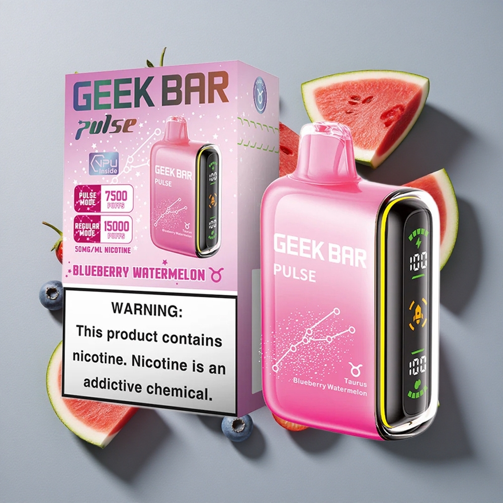 Combinación de Sabores Zodiac GEEK BAR Pulse 15000 Puffs con Capacidad de 16ML y Puerto de Carga USB Tipo-C