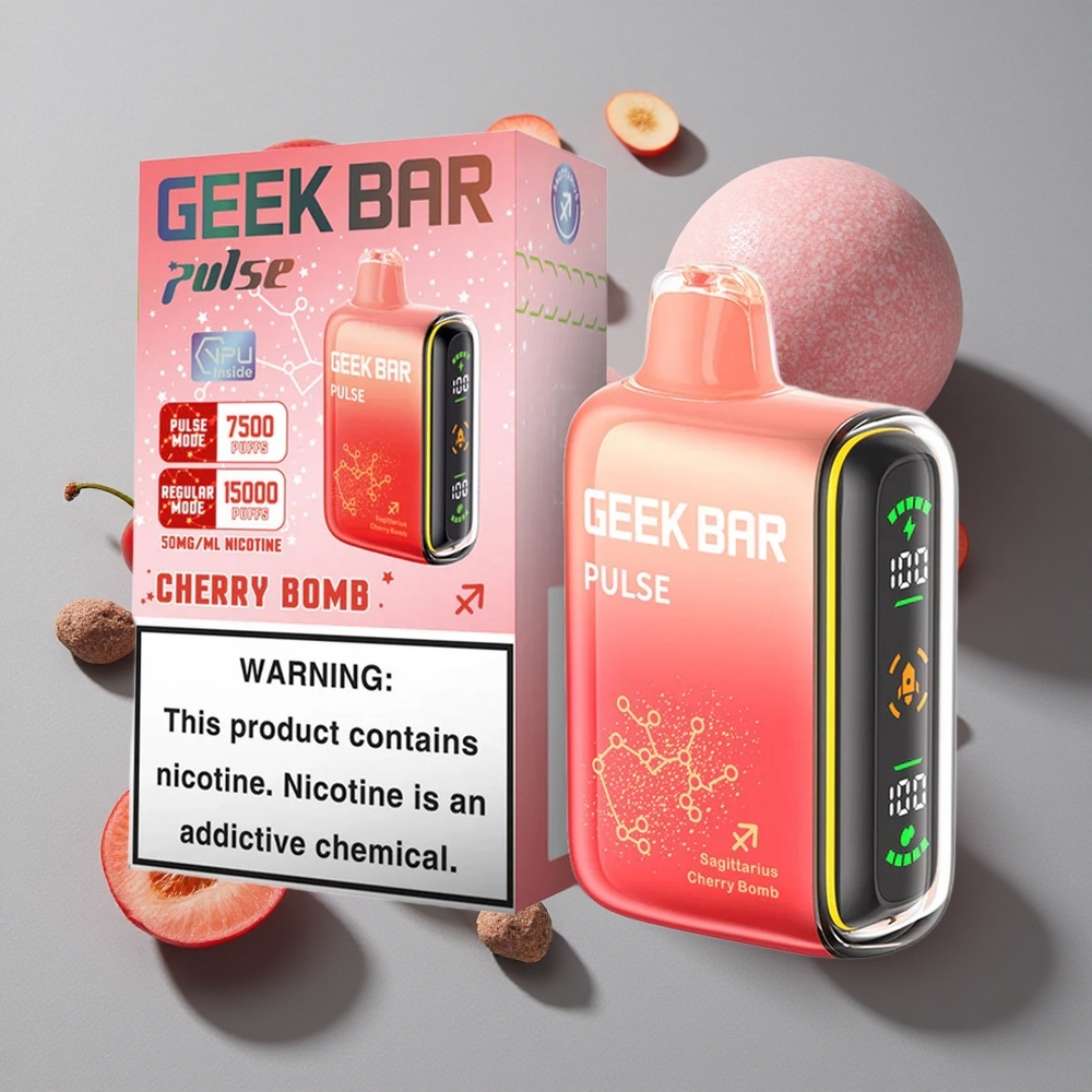 Combinación de Sabores Zodiac GEEK BAR Pulse 15000 Puffs con Capacidad de 16ML y Puerto de Carga USB Tipo-C
