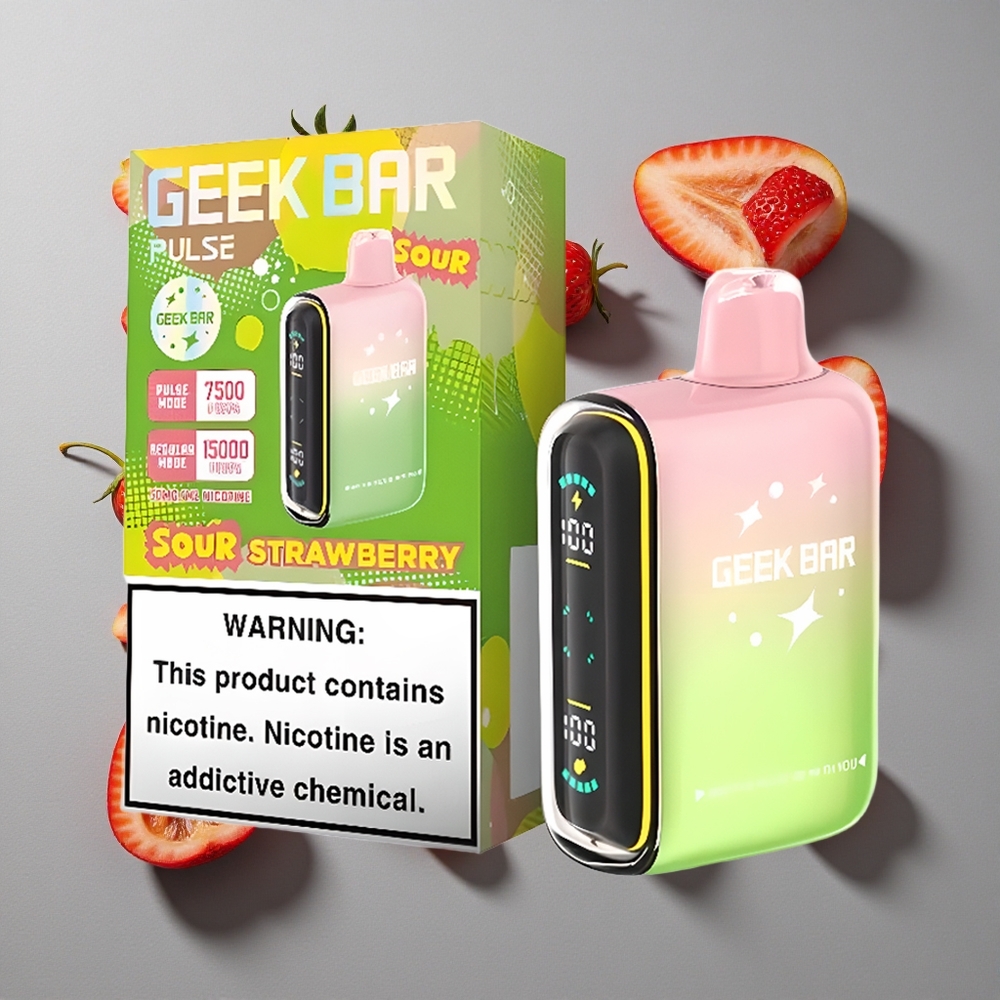 Sour GEEK BAR Pulse 15000 Puffs con 16ML de capacidad de líquido y 5% de nicotina