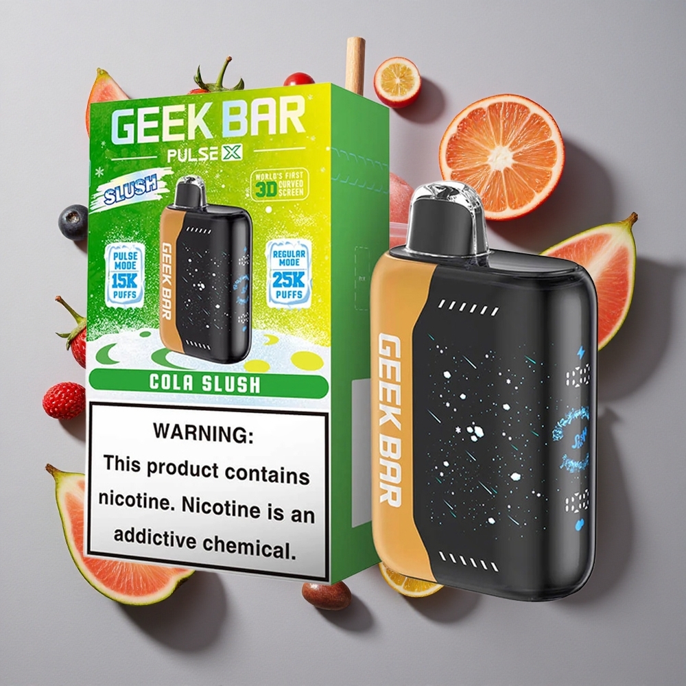 Combinación Slush GEEK BAR Pulse X 25000 Caladas con 18mL de E-Líquido Prellenado y Pantalla Indicadora Curva 3D