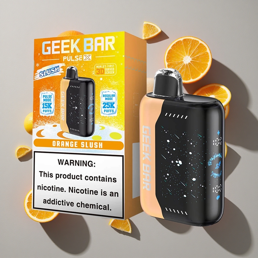 Combinación Slush GEEK BAR Pulse X 25000 Caladas con 18mL de E-Líquido Prellenado y Pantalla Indicadora Curva 3D