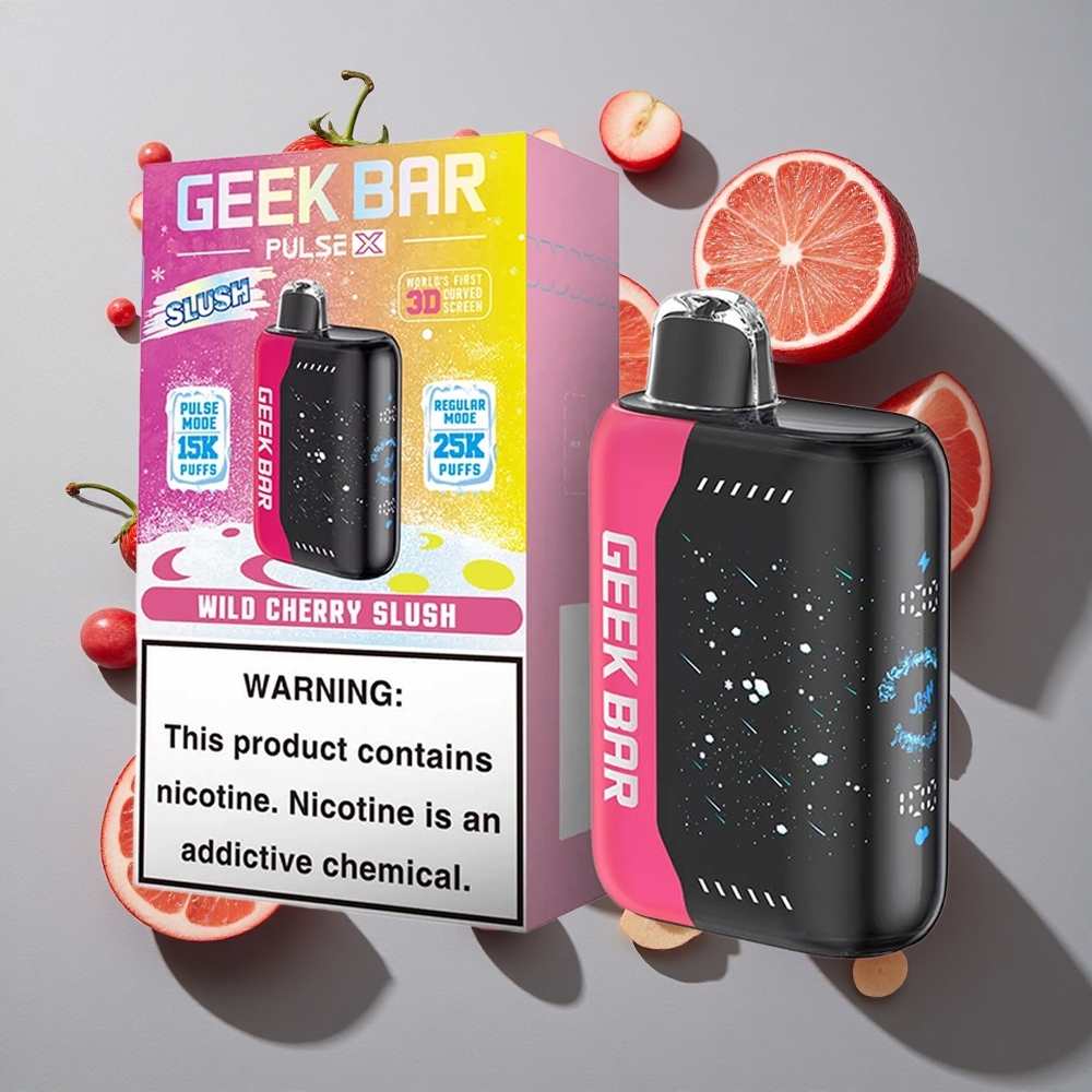 Combinación Slush GEEK BAR Pulse X 25000 Caladas con 18mL de E-Líquido Prellenado y Pantalla Indicadora Curva 3D