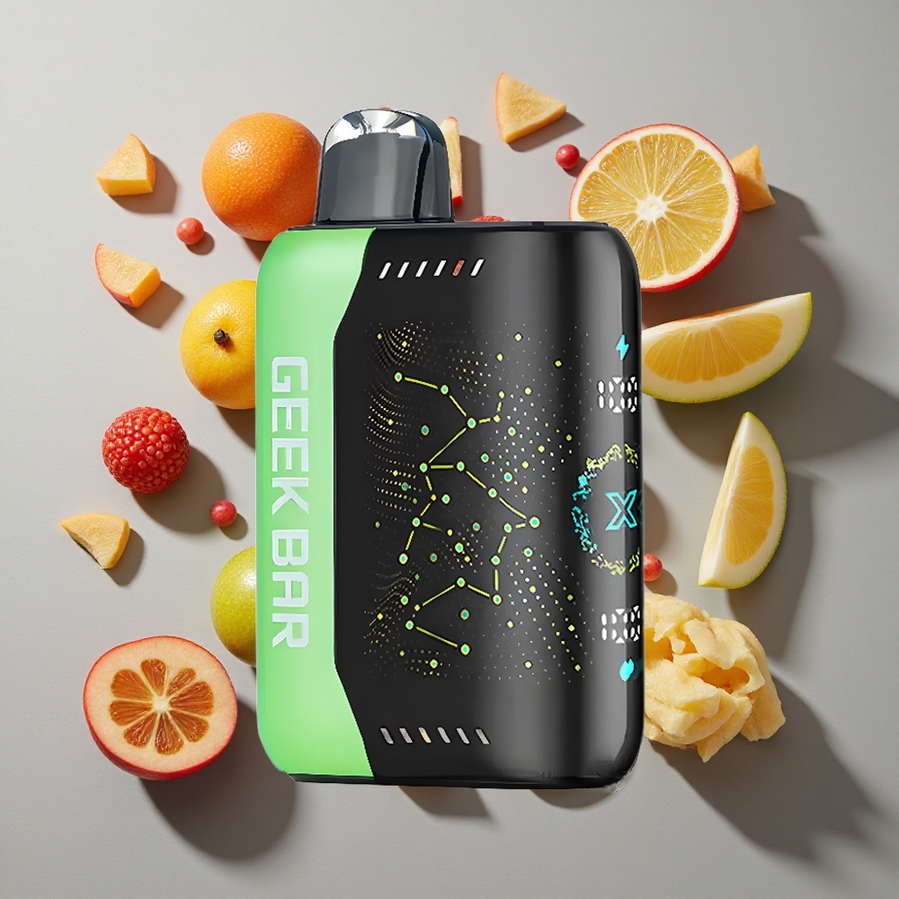 Combinación de Sabores GEEK BAR Pulse X con Pantalla Indicadora Curva en 3D y Carga USB Tipo-C Versión Estándar