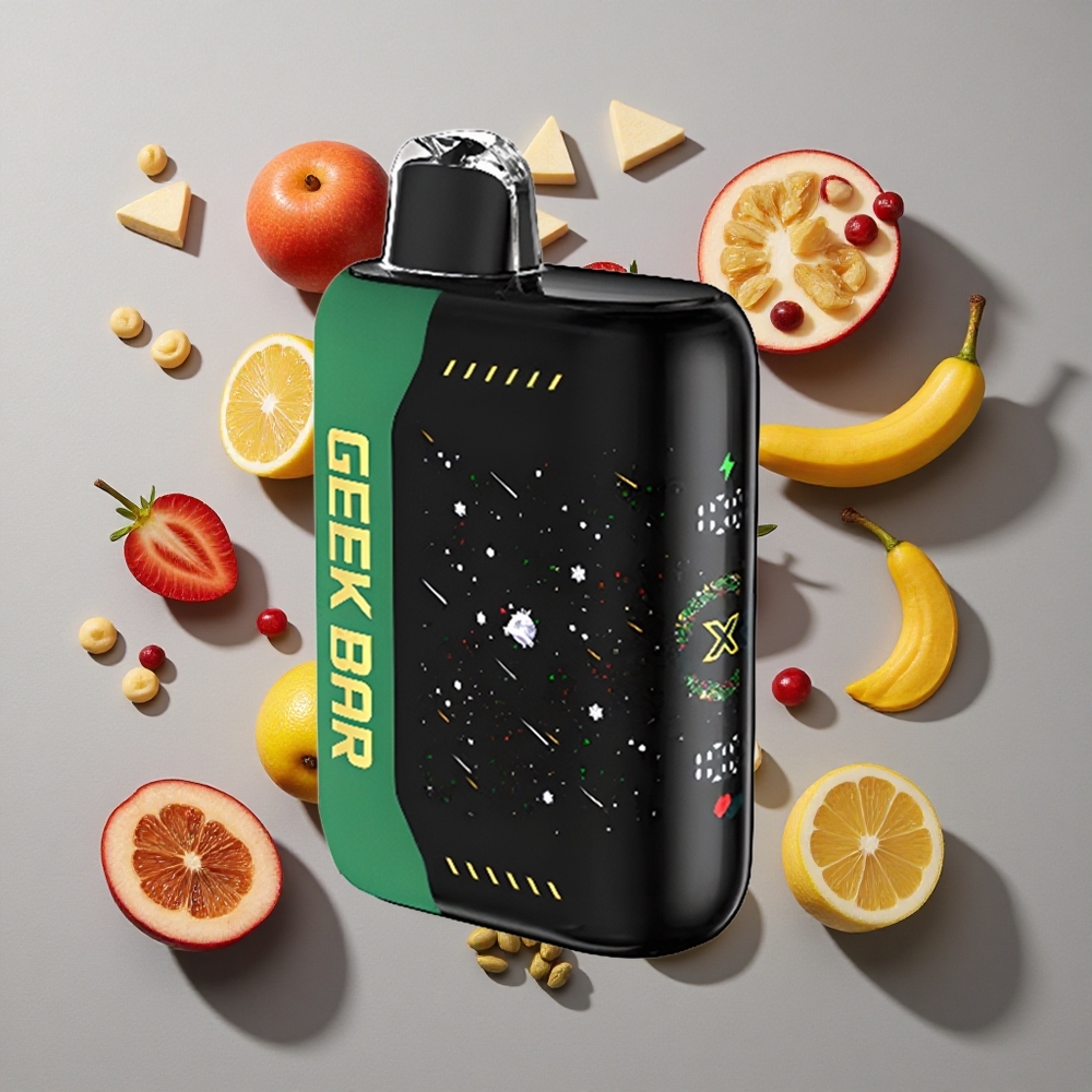 Navidad GEEK BAR Pulse X Hasta 25000 Caladas con Pantalla Indicadora Curva en 3D y 18mL de E-Líquido Precargado Vape Desechable