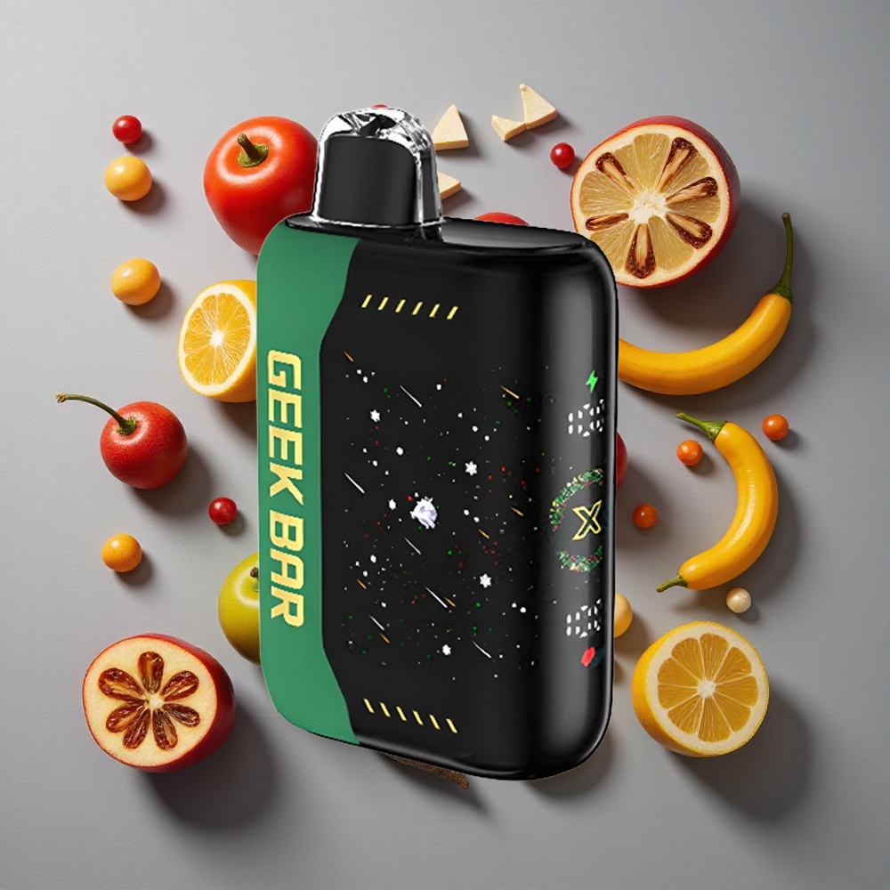 Navidad GEEK BAR Pulse X Hasta 25000 Caladas con Pantalla Indicadora Curva en 3D y 18mL de E-Líquido Precargado Vape Desechable