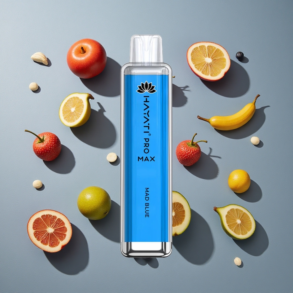 Azul Loco Hayati Pro Max 4000 Puffs Vape Desechable con 2% 5% de Nicotina y Batería Recargable de 1400mAh