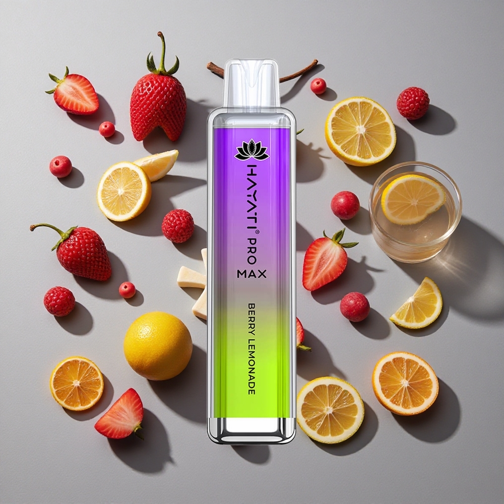 Frambuesa Limonada Hayati Pro Max 4000 Puffs Vape Desechable con Batería Recargable de 1400mAh y Resistencia Dual Mesh de 1.1 Ohm