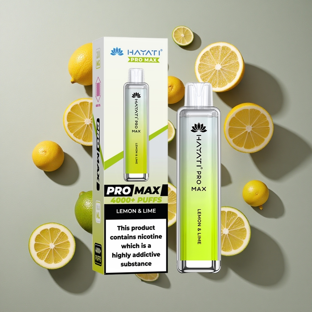Limón & Lima Hayati Pro Max 4000 Puffs Resistencia de Nicotina 2%/5% Recargable