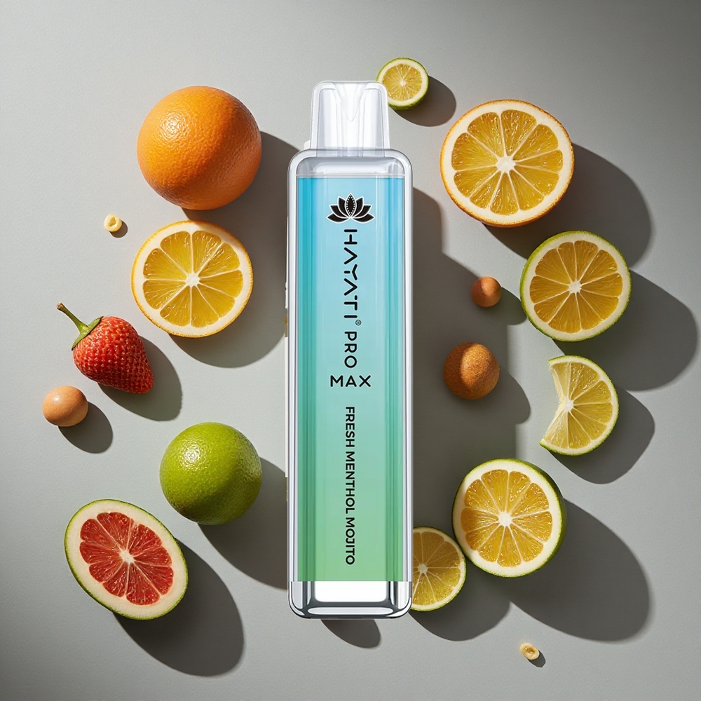 Mentolado Mojito Fresco Hayati Pro Max 4000 Puffs Vape Desechable con Batería Recargable de 1400mAh