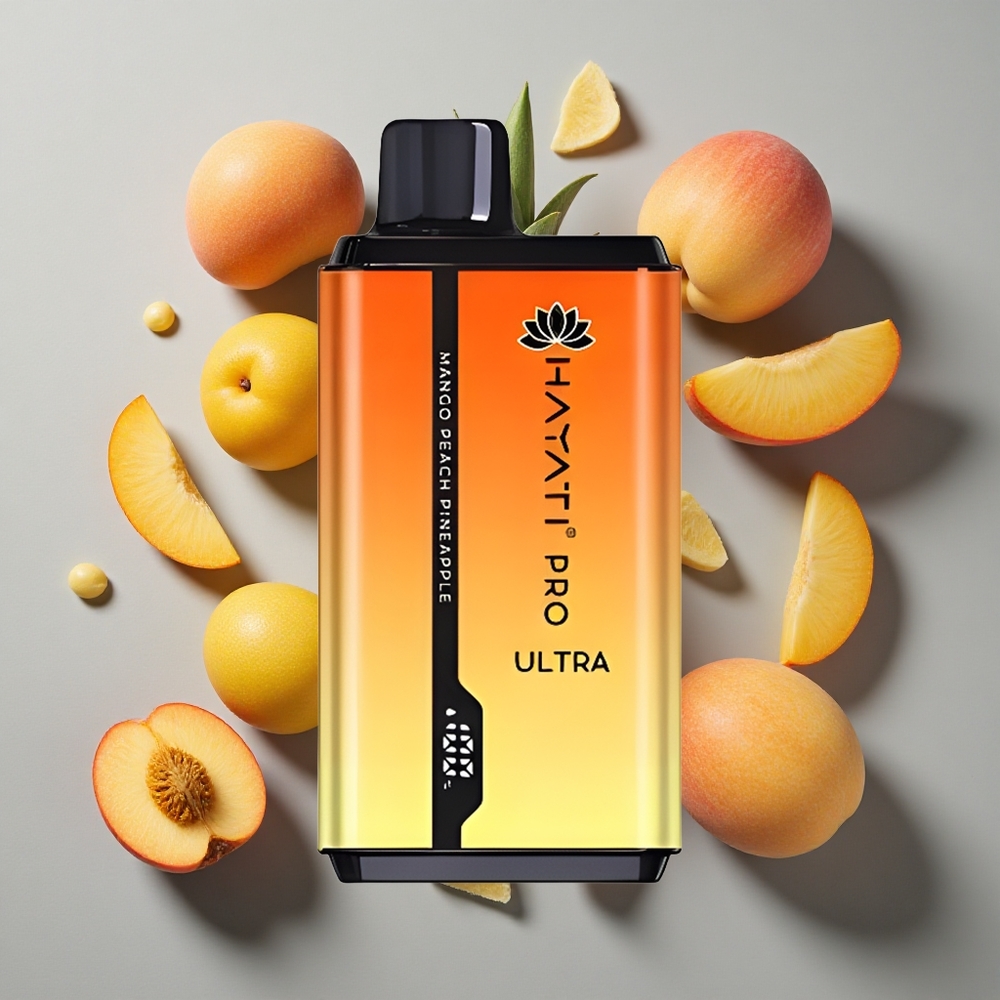 Mango Melocotón Piña Hayati Pro Ultra 15000 Caladas Capacidad de E-Líquido: 2 12ml Fuerza de Nicotina: 2%