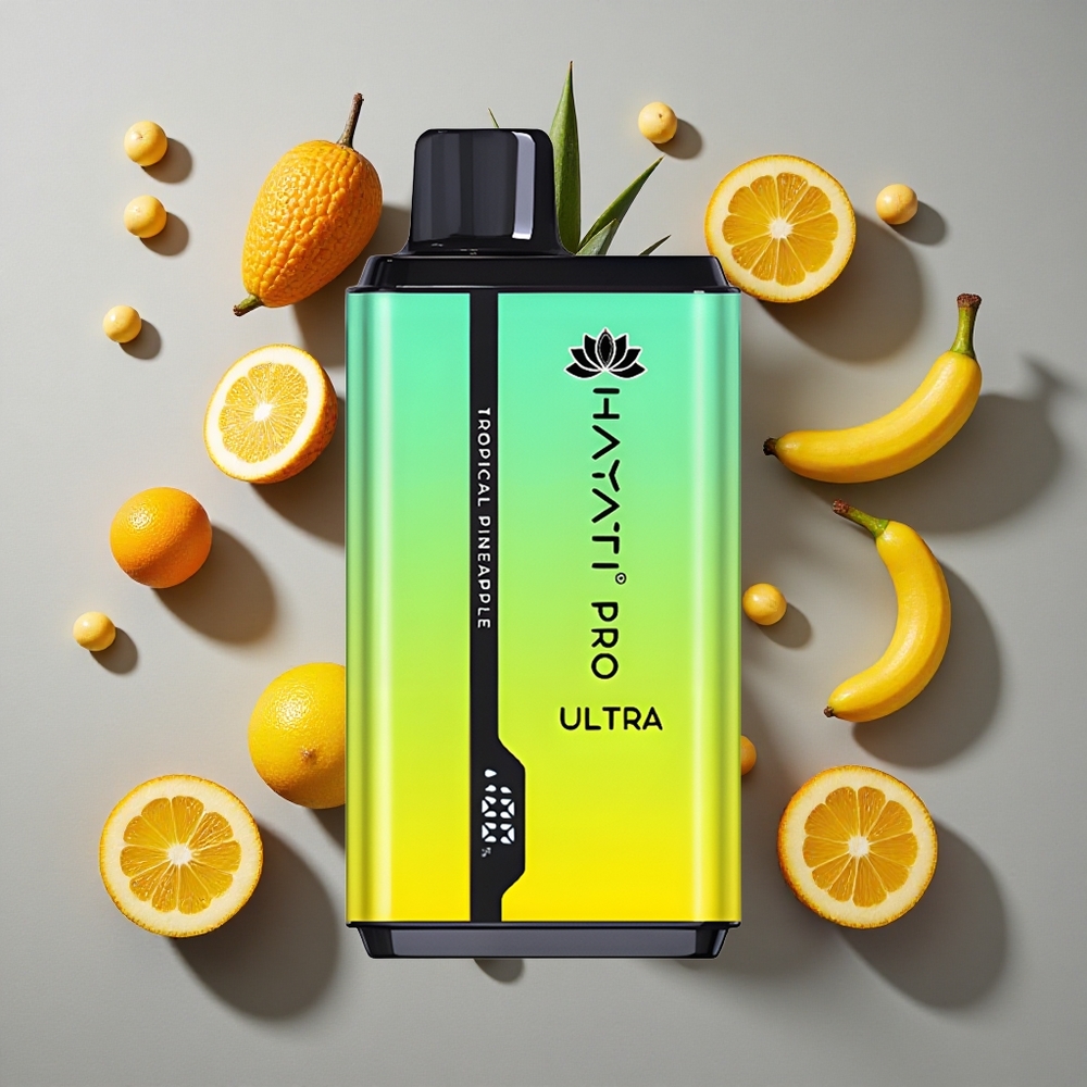 Piña Tropical Hayati Pro Ultra 15000 Caladas Capacidad de E-Líquido: 2 12ml Fuerza de Nicotina: 2%