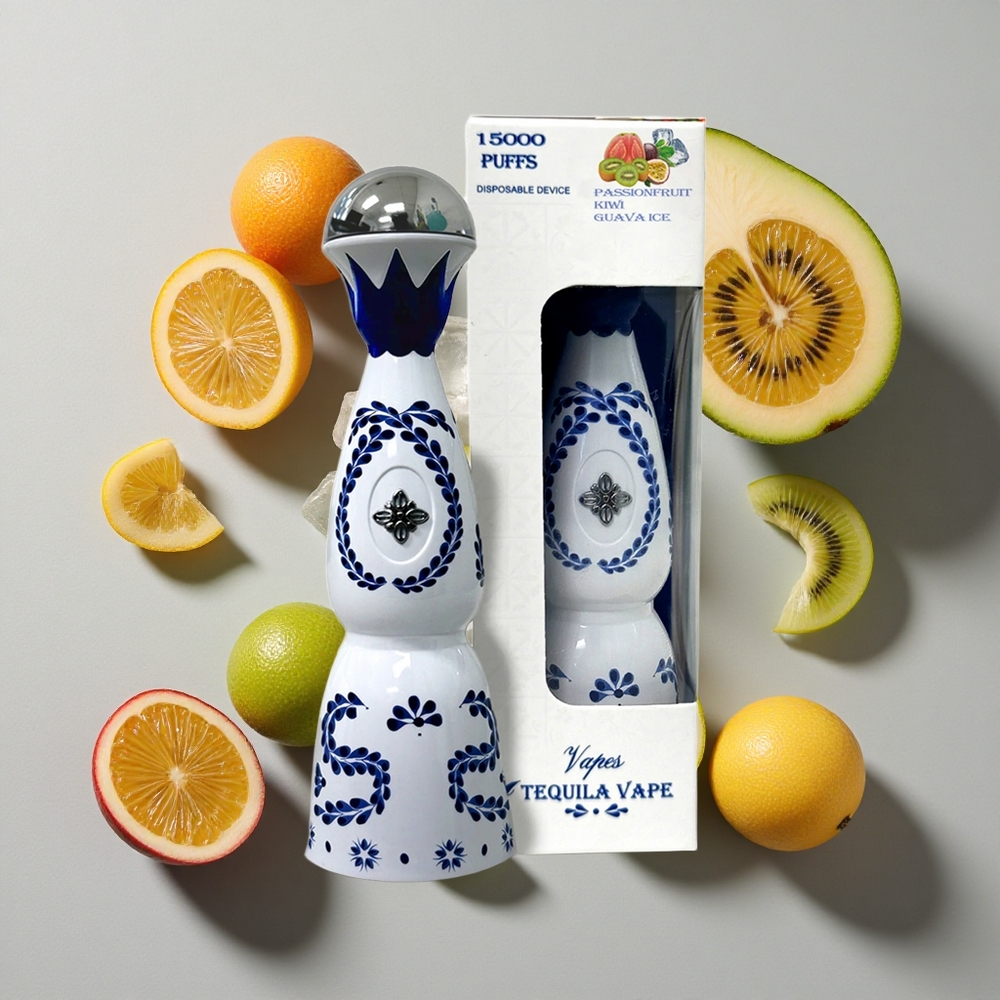 Maracuyá Kiwi Guayaba Hielo HUMO Azul 15000 Puffs 20mL Recargable USB-C 5% Nicotina