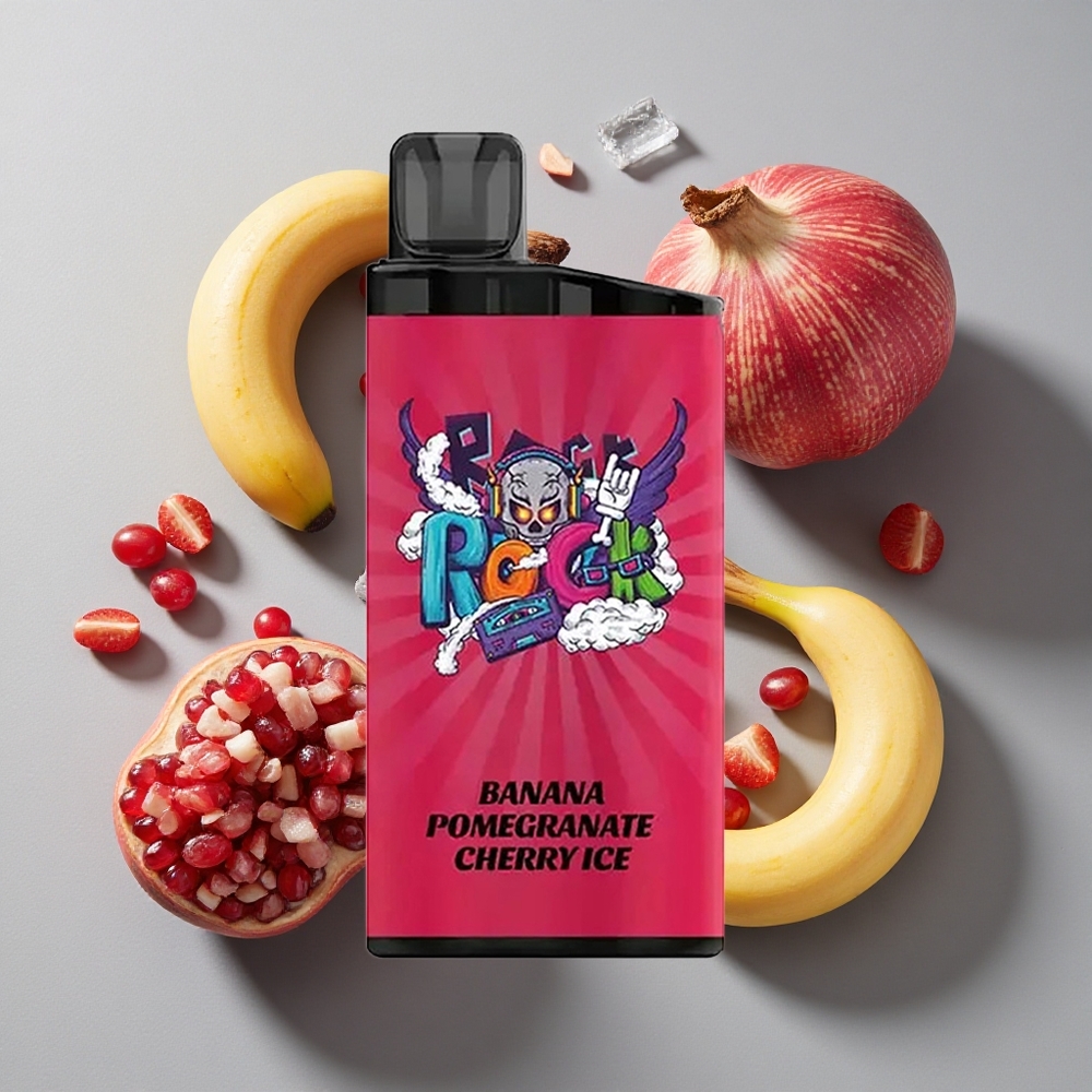 Plátano Granada Cereza Hielo IGET Bar 3500 Puffs con hasta 3500 caladas y batería de 1400 mAh