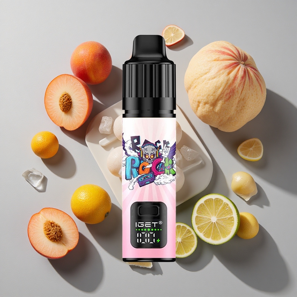 Durazno Lichi Lima Helado IGET BAR PLUS S3 POD 10000 Caladas Vape Desechable 18 ml E-líquido Batería 950 mAh Recargable