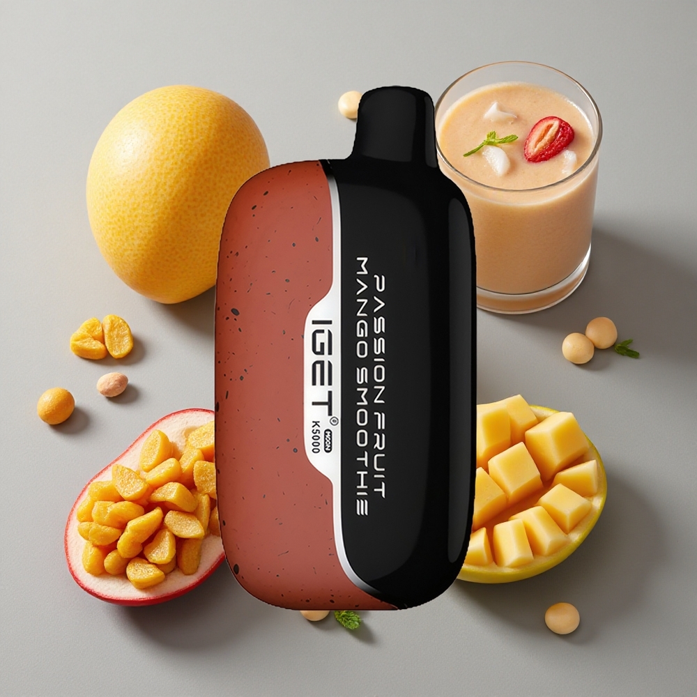 Maracuyá Mango Smoothie IGET Moon K5000 Puffs hasta 5000 caladas, Material: PC