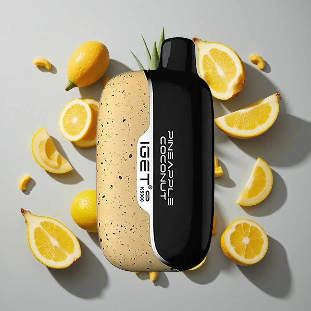 Piña Coco IGET Moon 5000 Puffs Peso Neto: 81.5 g Tamaño: 49.5x25.3x99.4 mm