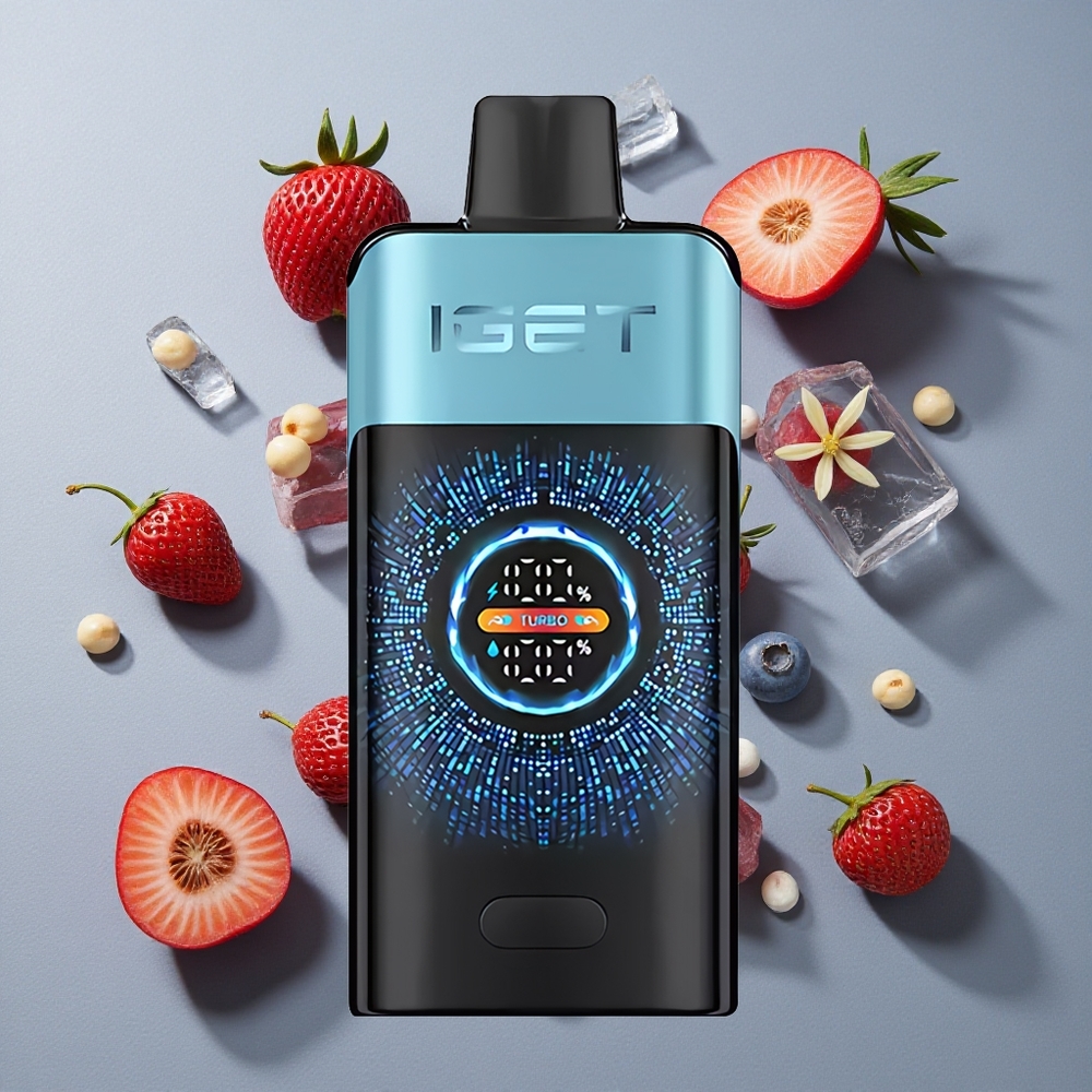 Arándano Azul Helado IGET ONE 12000 Puffs Vape Desechable Pantalla Curva Grande a Color y Batería de 2700 mAh