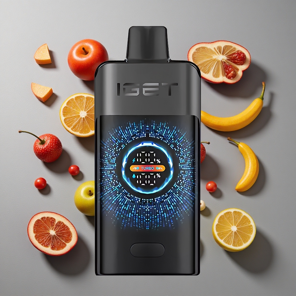 Bosque Negro IGET ONE 12000 Puffs Desechable con Pantalla Curva a Color y Batería de 2700 mAh