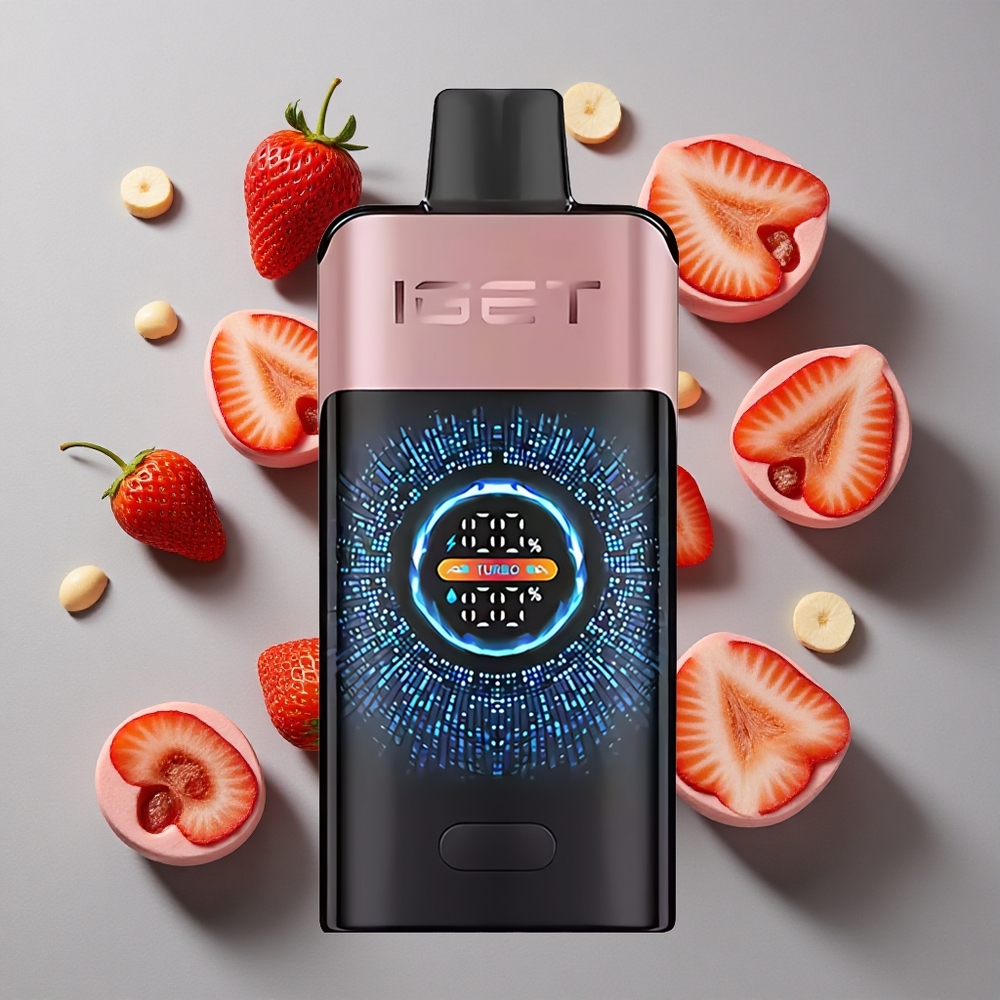 Fresa Chupa Chups IGET ONE 12000 Puffs Vape Desechable 2700 mAh Batería Pantalla Curva Grande a Color