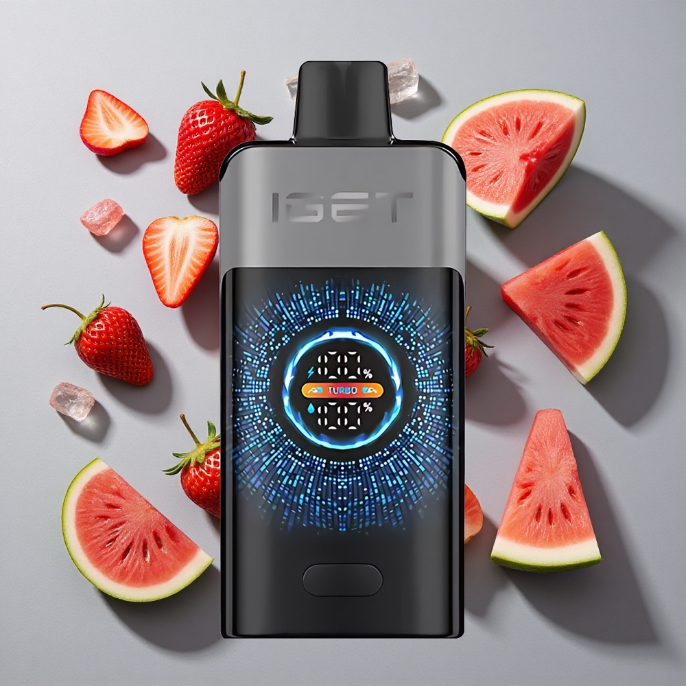 Fresa Sandía Helada IGET ONE 12000 Puffs Pantalla Curva Grande a Color Batería de 2700 mAh