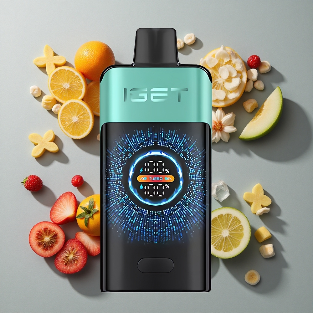 Menta Helada de Montaña Primaveral IGET ONE 12000 Puffs Vape Desechable con Pantalla Curva Grande a Color y Batería de 2700 mAh