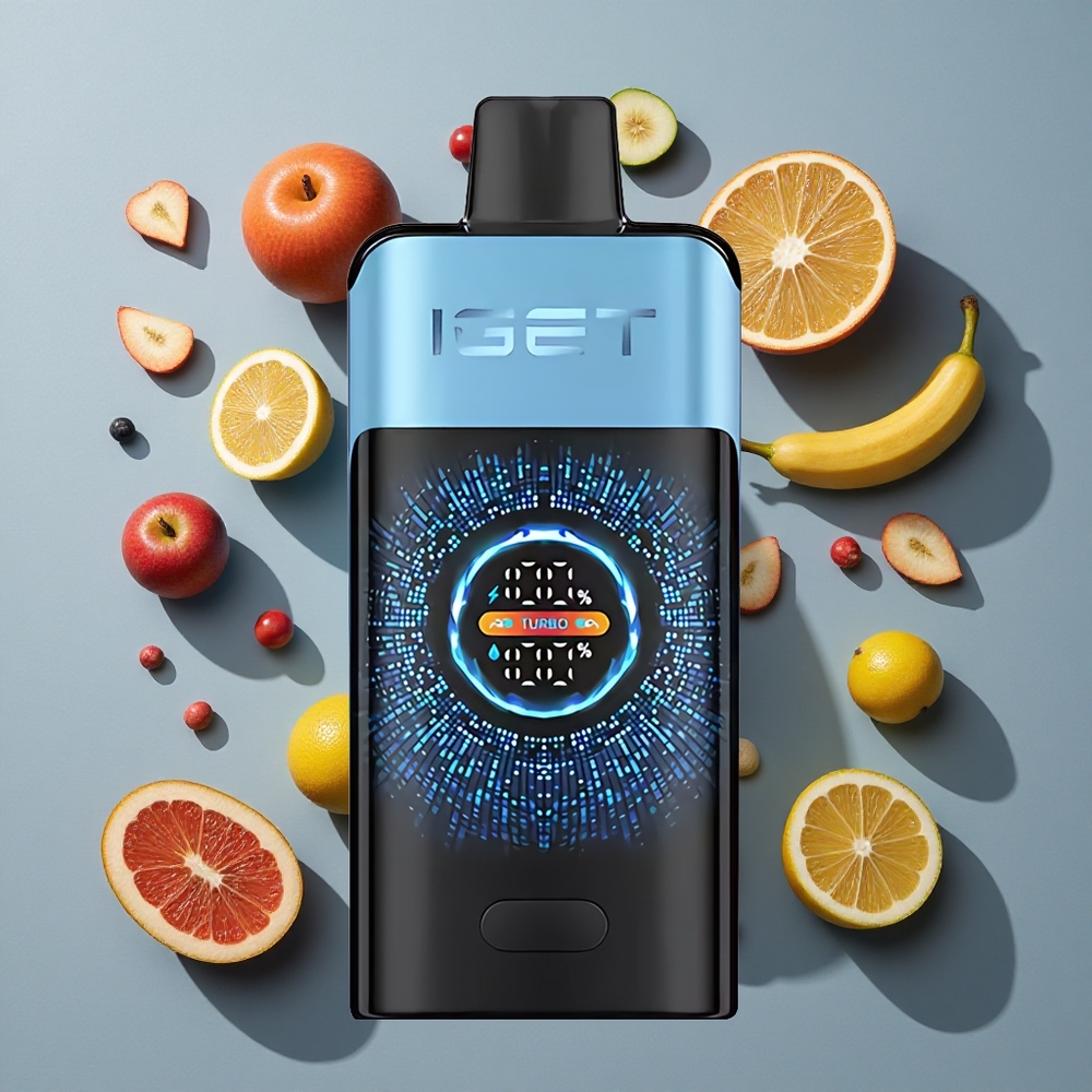 Monstruo Azul IGET ONE 12000 Puffs Vape Desechable con Pantalla Curva a Color Grande y Batería de 2700 mAh