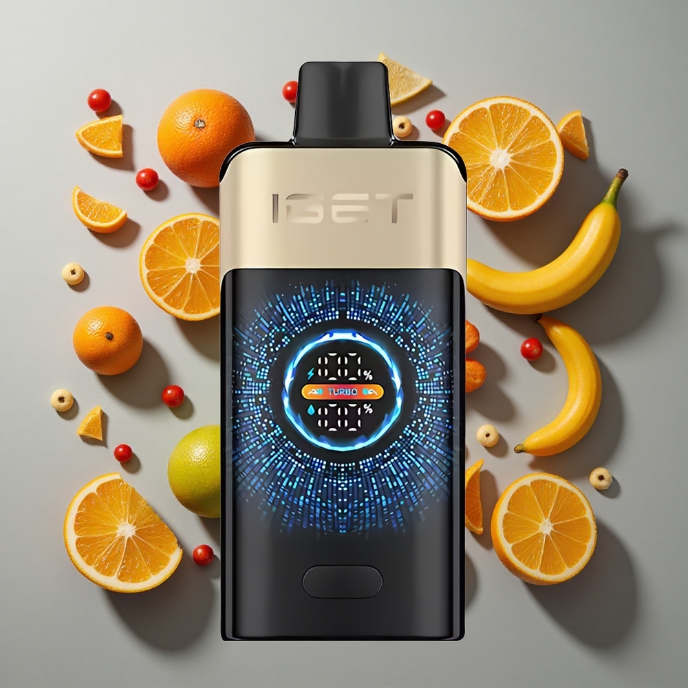 Monstruo Tropical Naranja IGET ONE 12000 Puffs con Pantalla Curva a Color Grande y Batería de 2700 mAh
