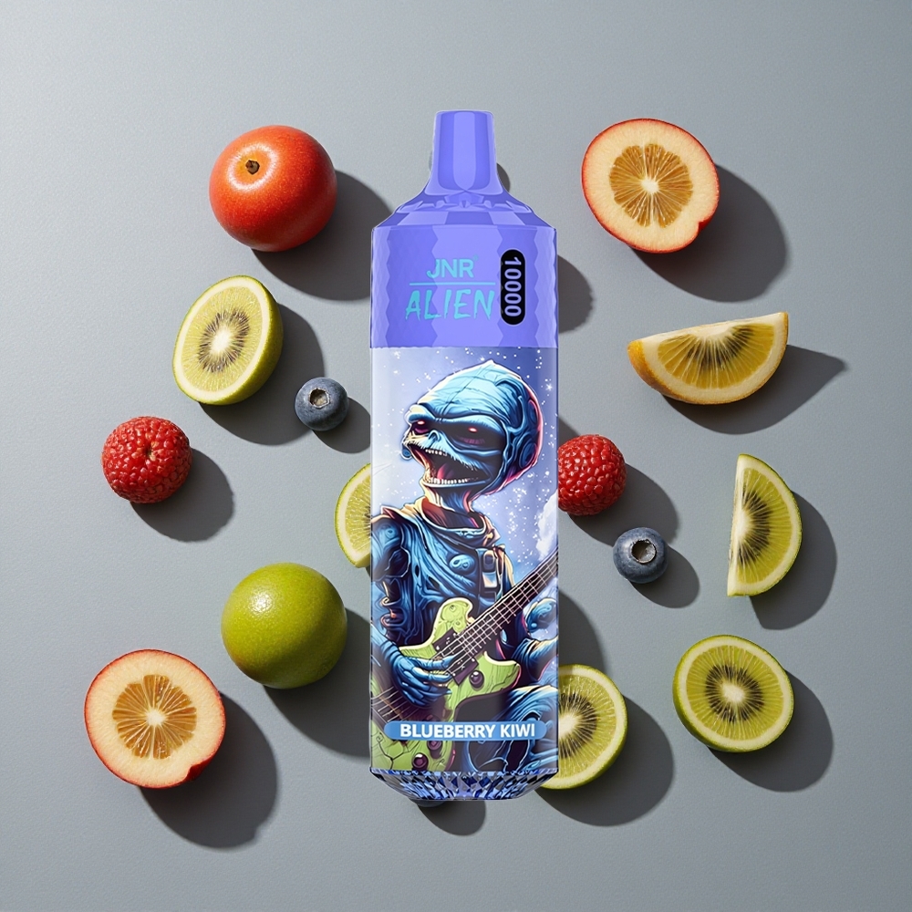 Arándano Kiwi JNR Alien 10000 Puffs con Batería de 850mAh y Carga Rápida Type-C