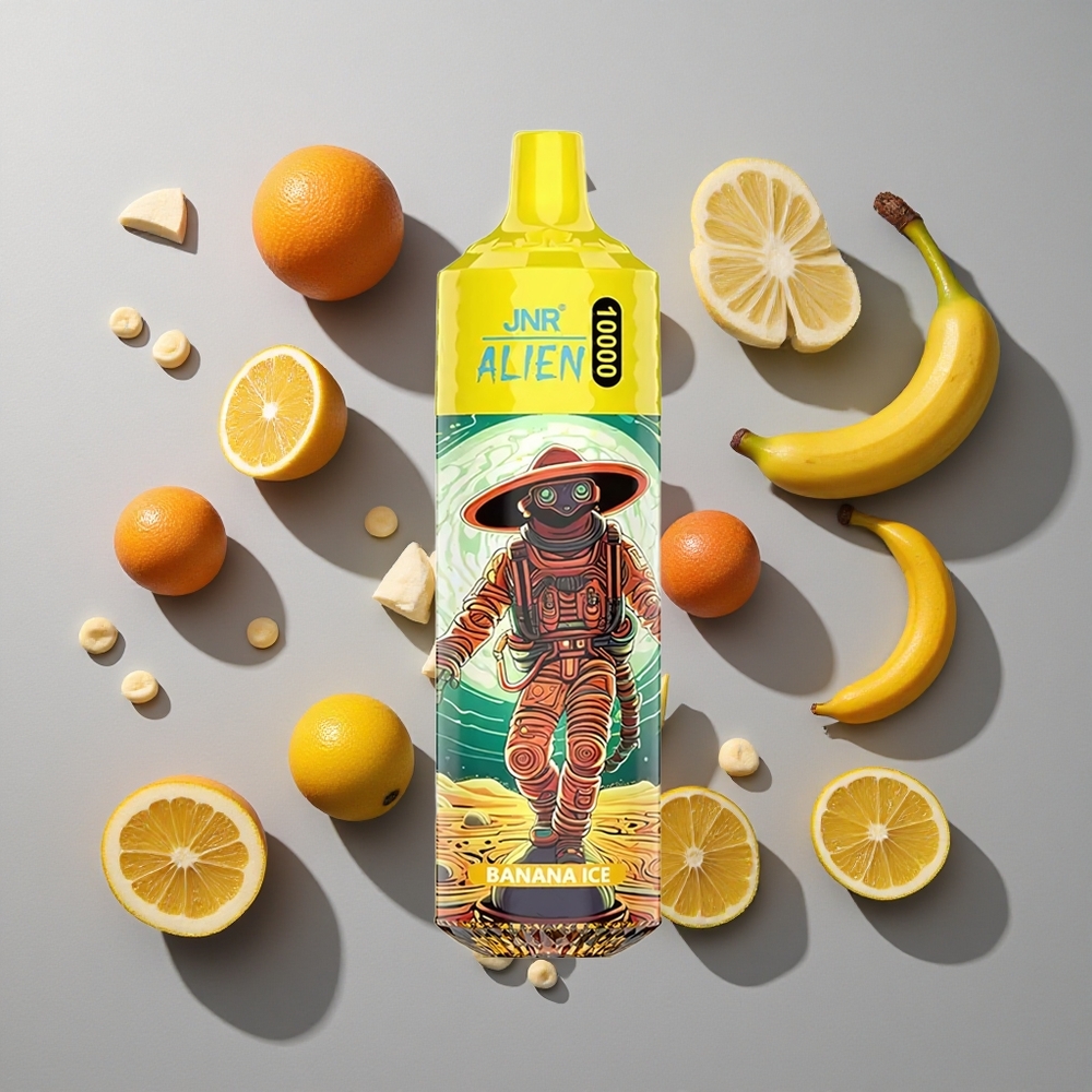 Banana Hielo JNR Alien 10000 Puffs con 850mAh y 20ml de E-líquido
