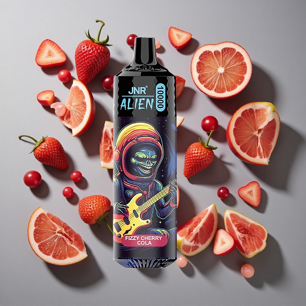 Cereza Refresco de Cola Fizzy JNR Alien 10000 Puffs Capacidad de Batería 850mAh Tipo-C Carga Rápida