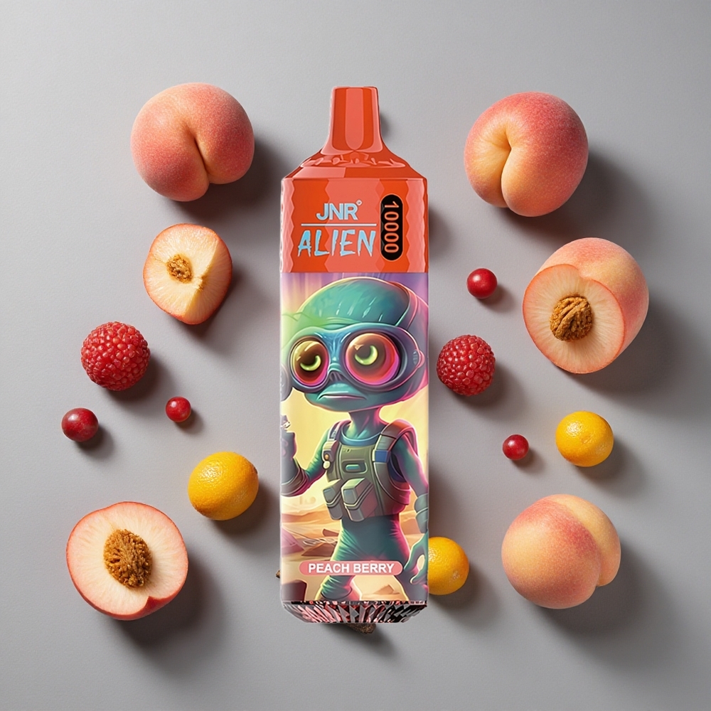 Durazno Baya JNR Alien 10000 Puffs 850mAh Capacidad de Batería 20ml E-líquido