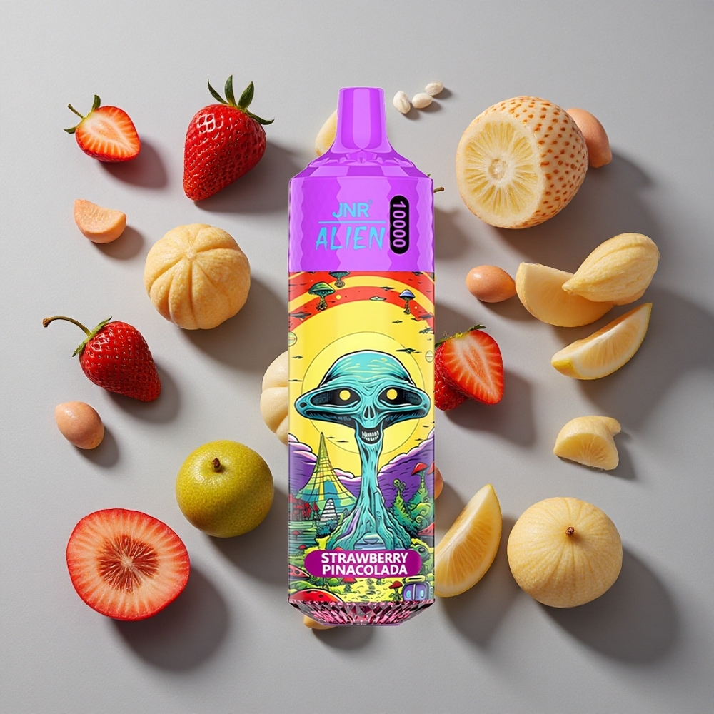 Fresa Piña Colada JNR Alien 10000 Puffs con Capacidad de Batería de 850mAh y Carga Rápida Type-C