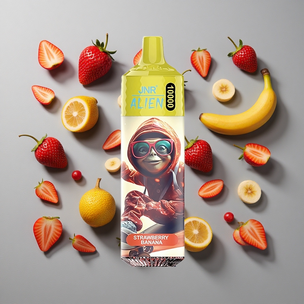 Fresa Plátano JNR Alien 10000 Puffs Capacidad de Batería de 850mAh Tipo-C Carga Rápida
