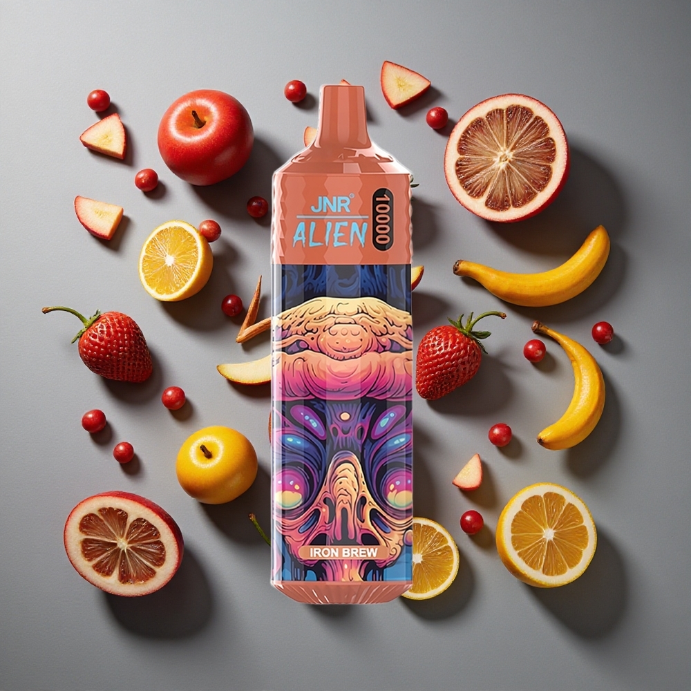 Hierro cerveza JNR Alien 10000 Puffs Vape Desechable con capacidad de batería de 850mAh y luz LED (RGB)